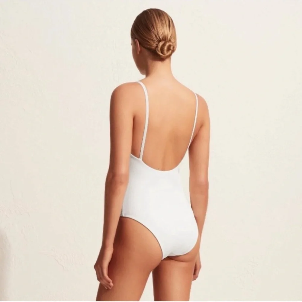 Jenni Kayne x Matteau Scoop Maillot One Piece Swimsuit White Size 3 / US 6
